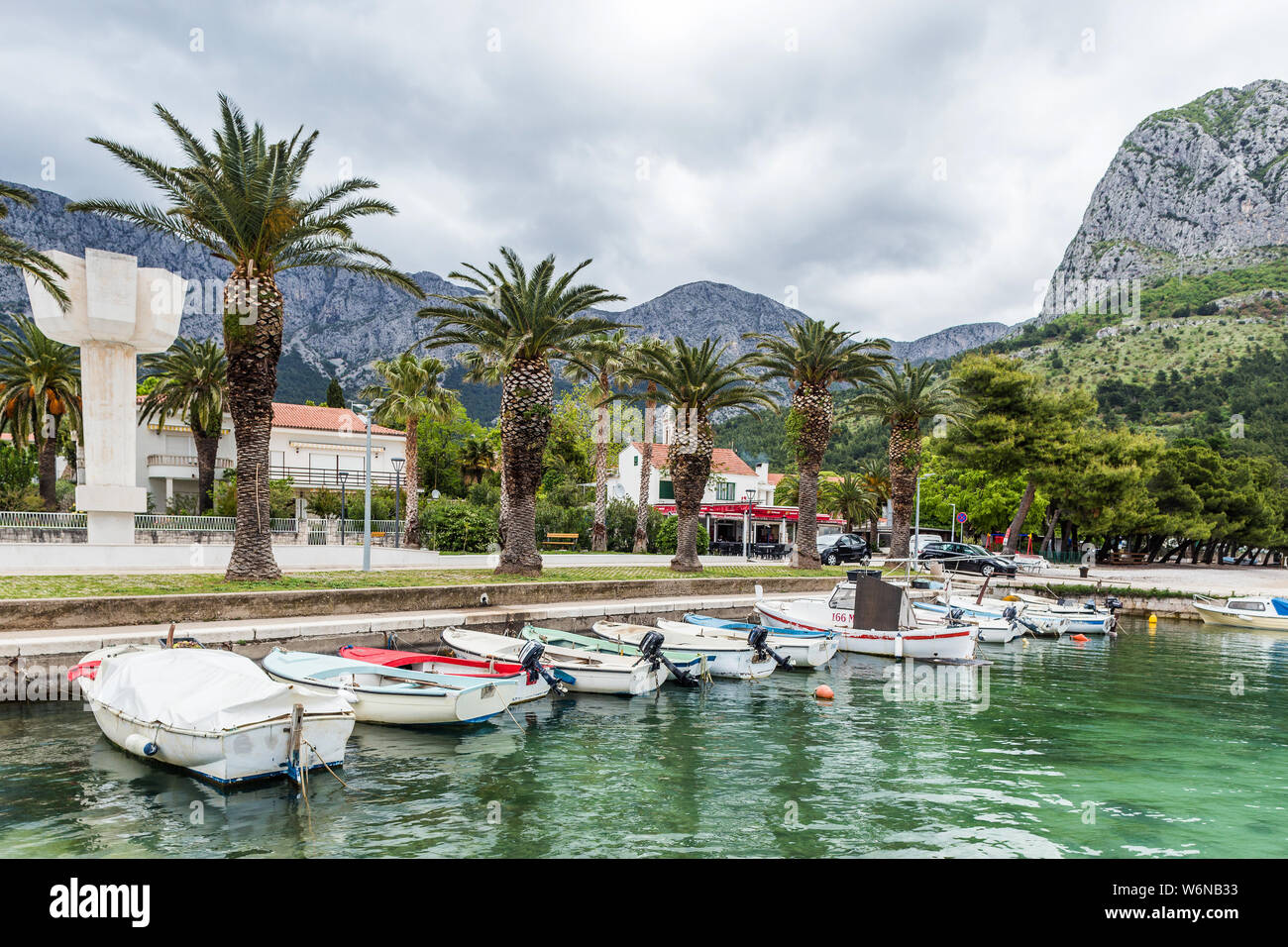 06 MAY 2019. Zaostrog, Croatia. Small haven. Makarska Riviera Stock Photo