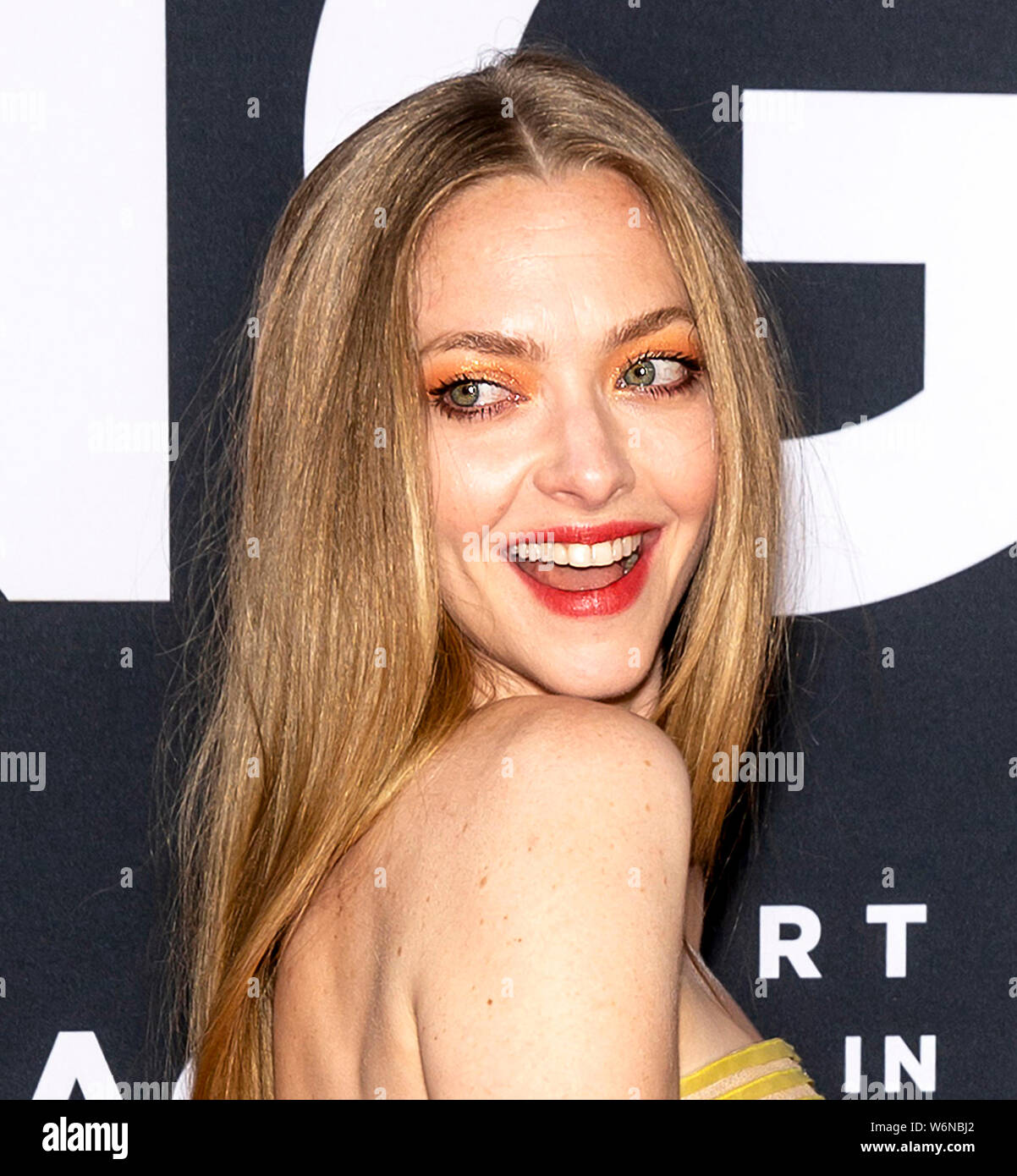 Los Angeles, CA - August 01, 2019: Amanda Seyfried attends the premiere