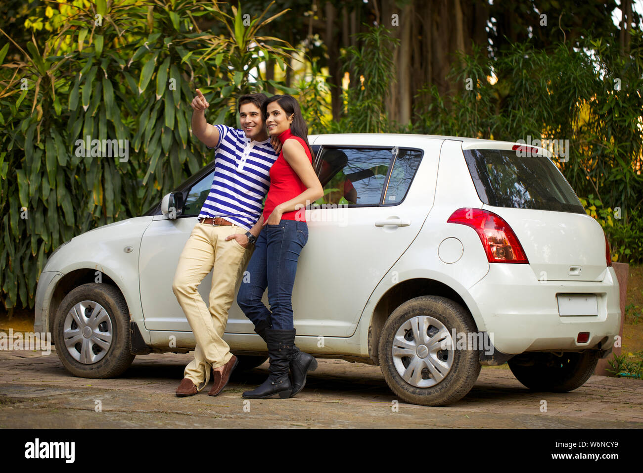 Woman pointing man to door hi-res stock photography and images - Alamy