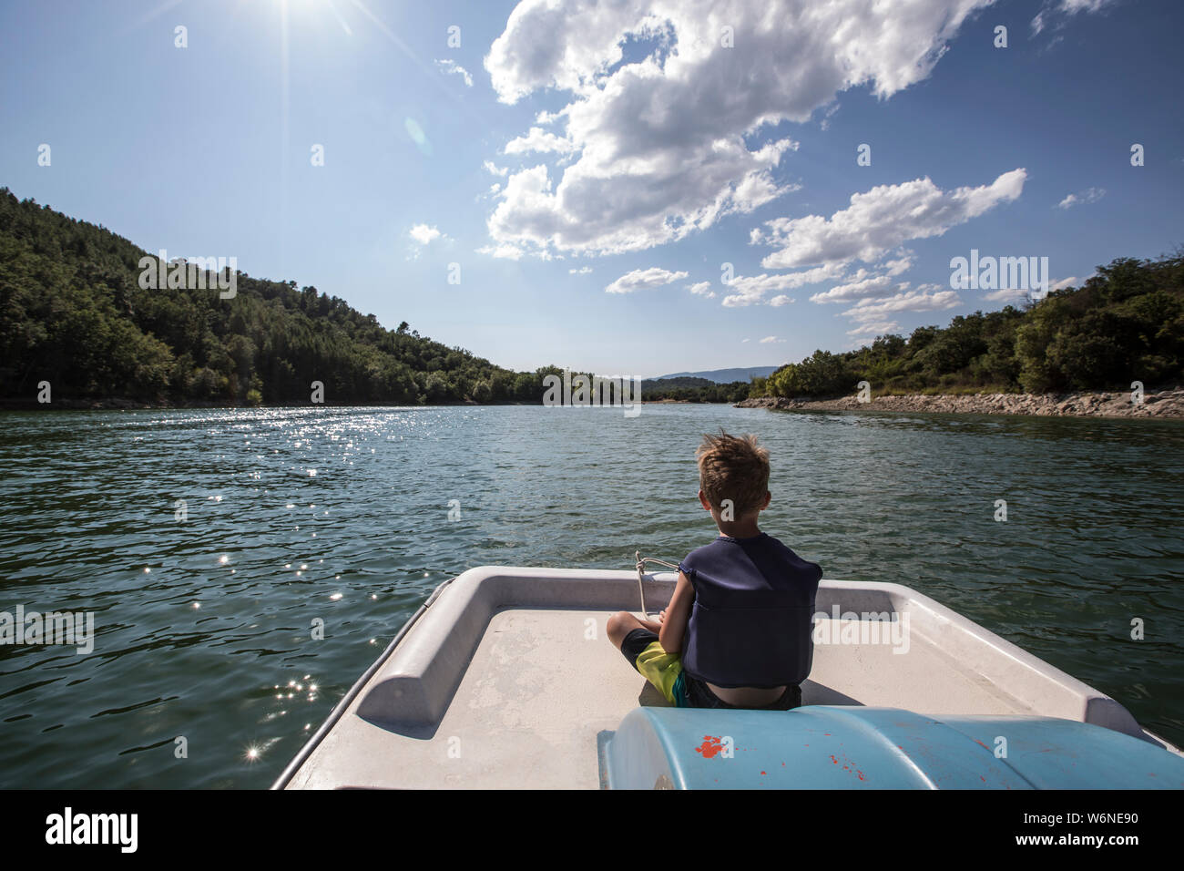 Lac de Saint-Cassien reservoir in Var, South of France, Europe Stock Photo