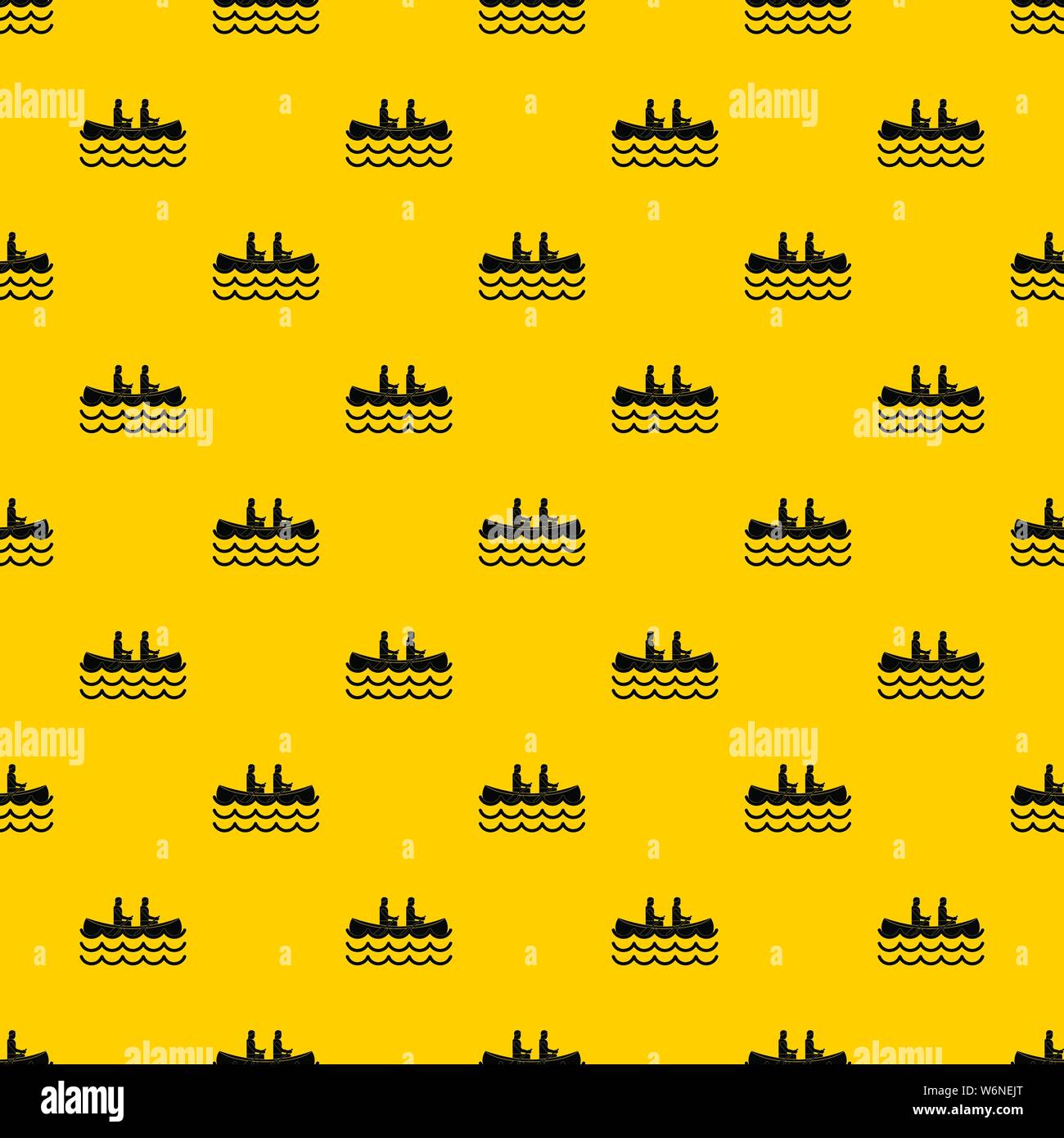 Canoeing pattern vector Stock Vector