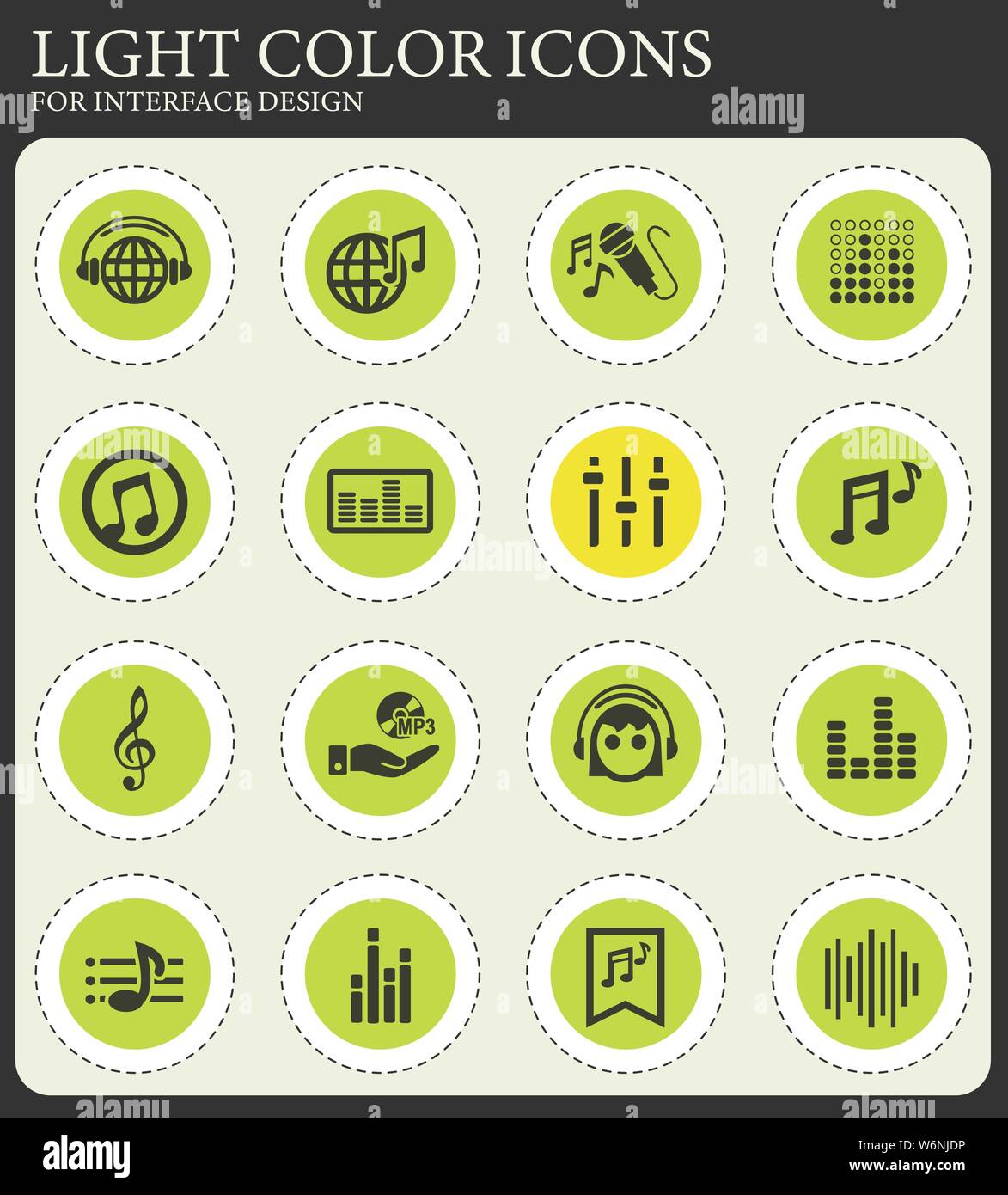 musical web icons for user interface design Stock Vector Image & Art ...