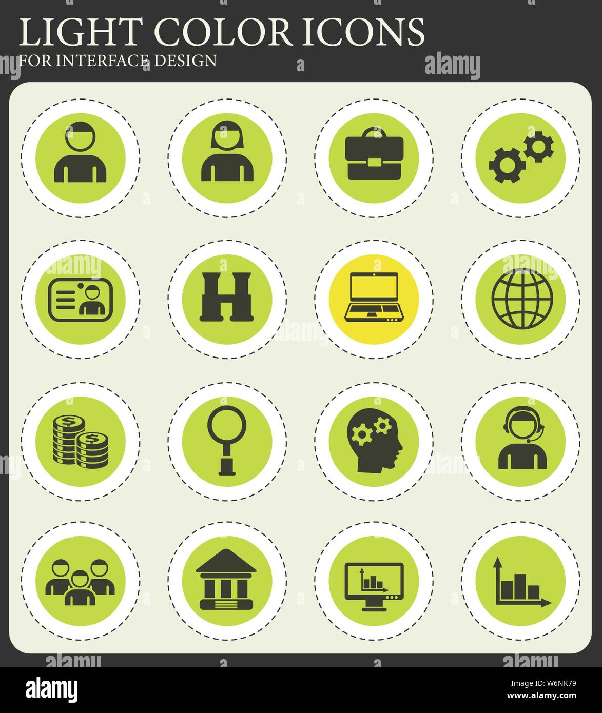 management vector icons for web and user interface design Stock Vector ...