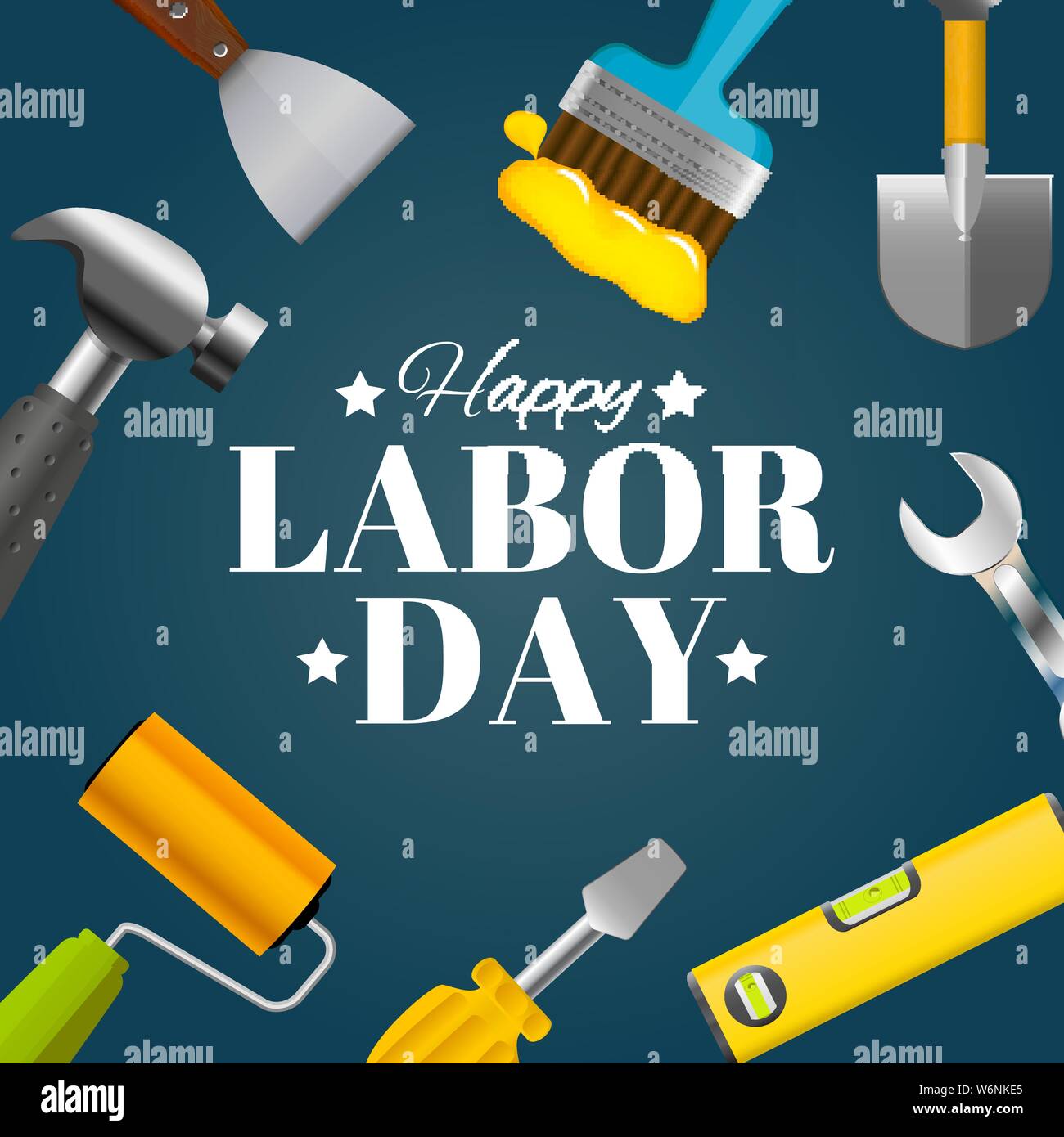 Happy Labor Day Poster Vector Illustration EPS10 Stock Vector Image ...