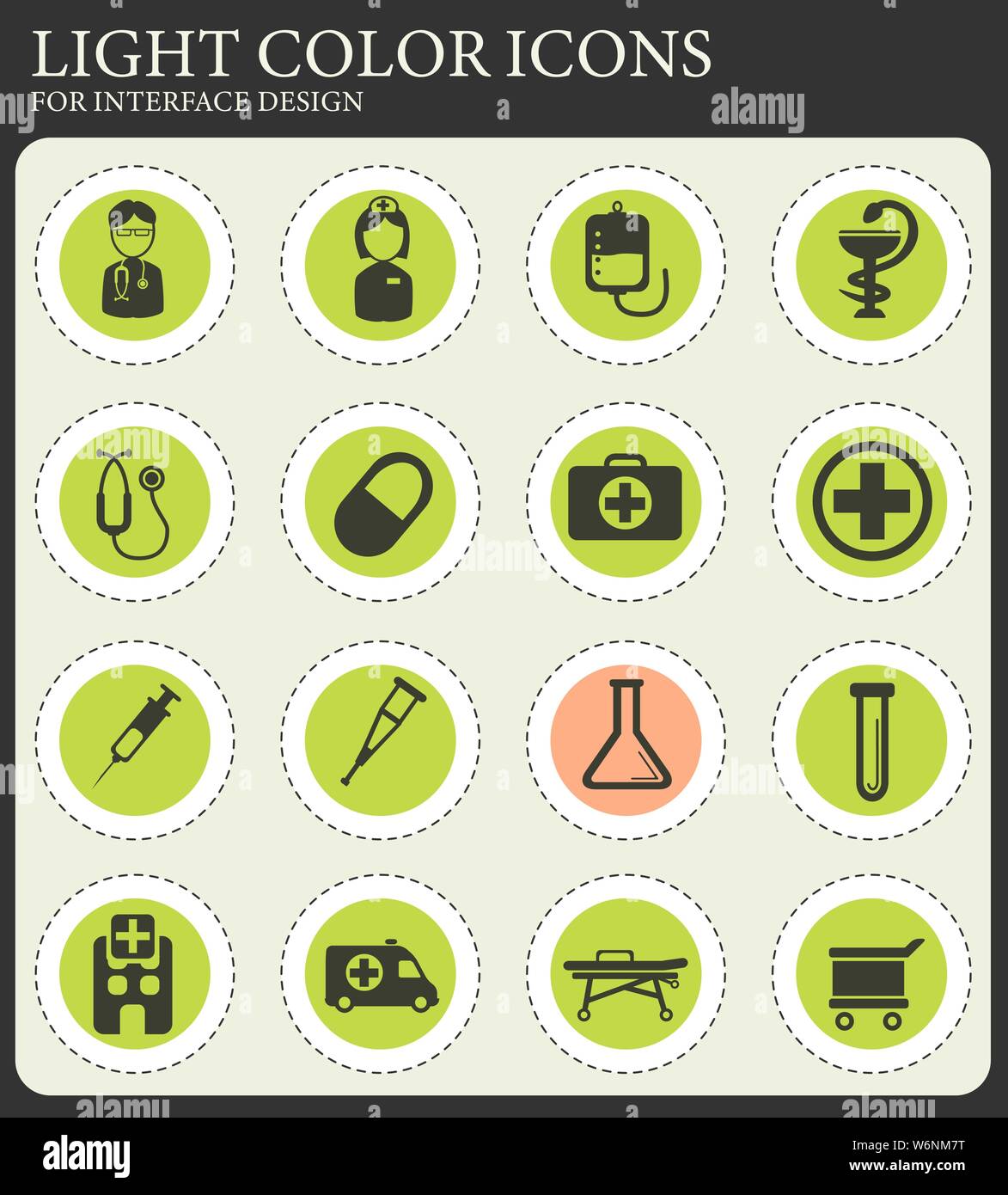 Medical vector icons for web and user interface design Stock Vector ...