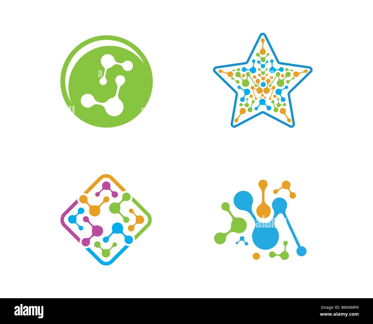 molecule logo vector illustration design template Stock Vector Image ...