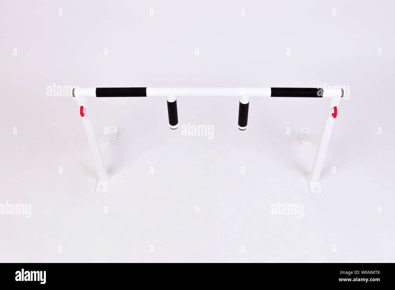 Sports wall horizontal bar isolated on white background Stock Photo Alamy