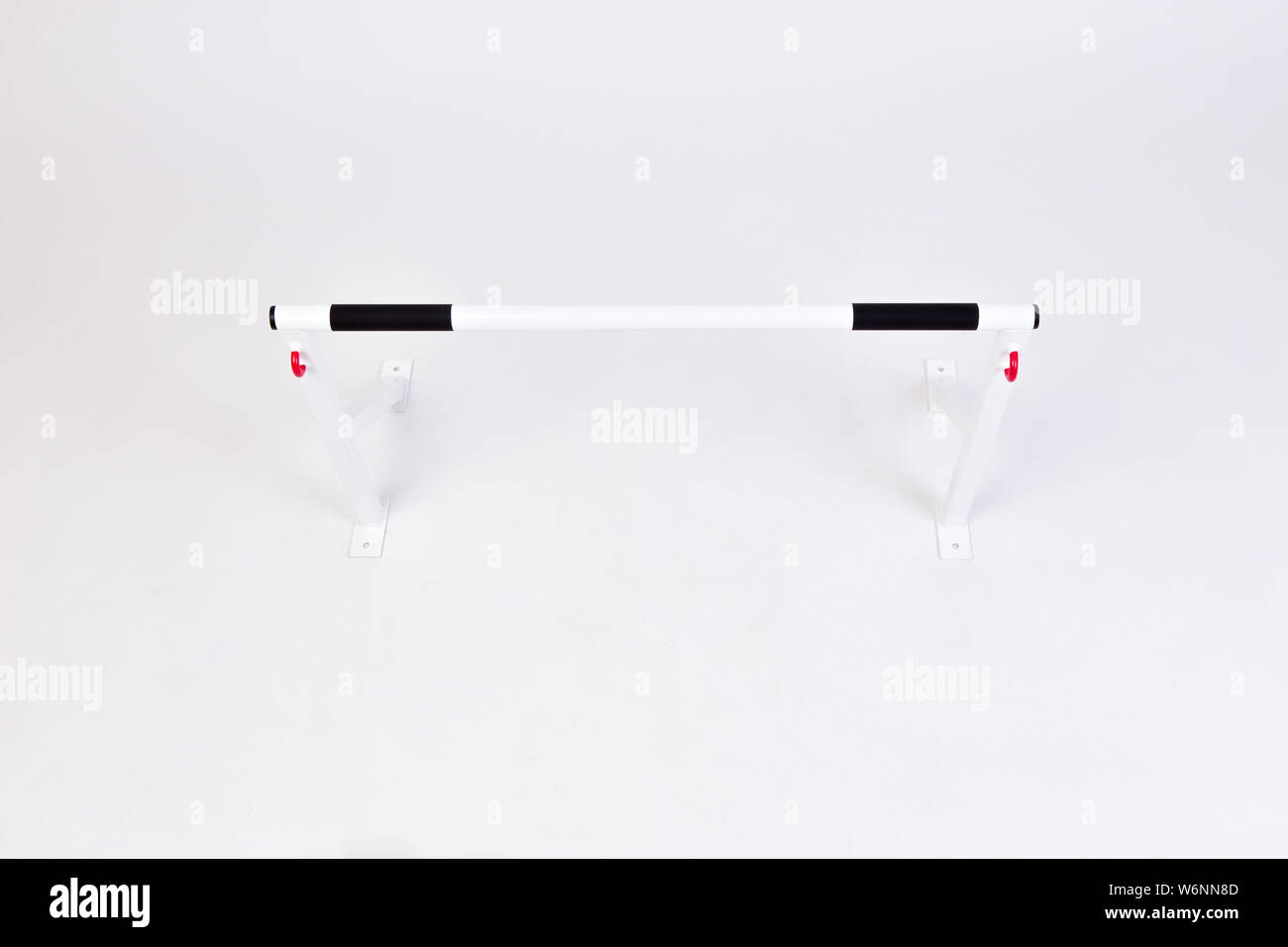 Sports wall horizontal bar isolated on white background Stock Photo Alamy
