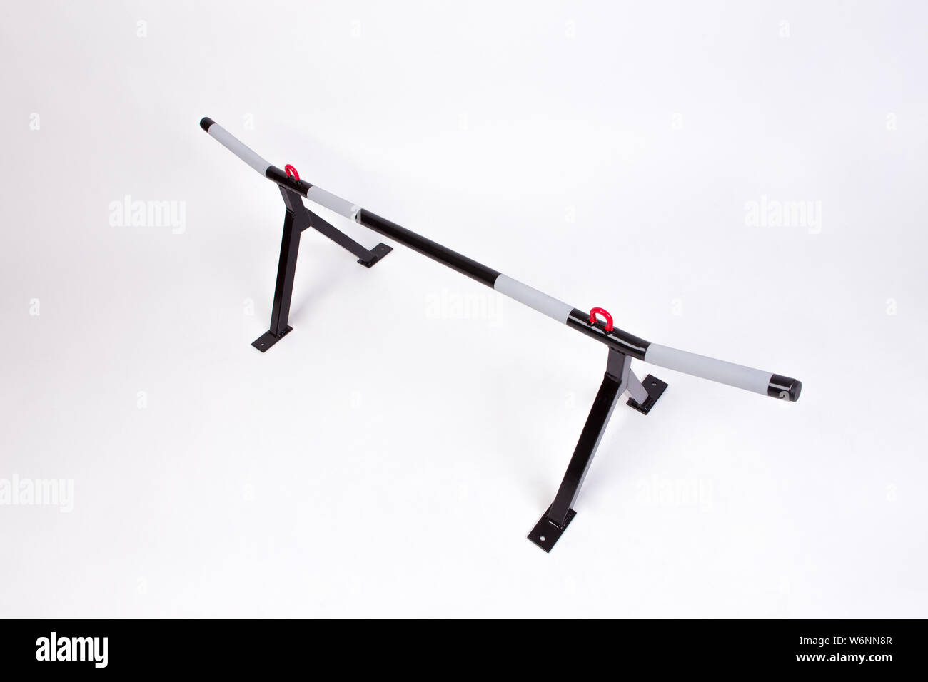 Sports wall horizontal bar isolated on white background Stock Photo Alamy