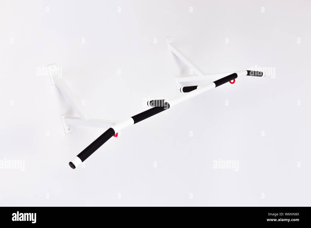 Sports wall horizontal bar isolated on white background Stock Photo Alamy