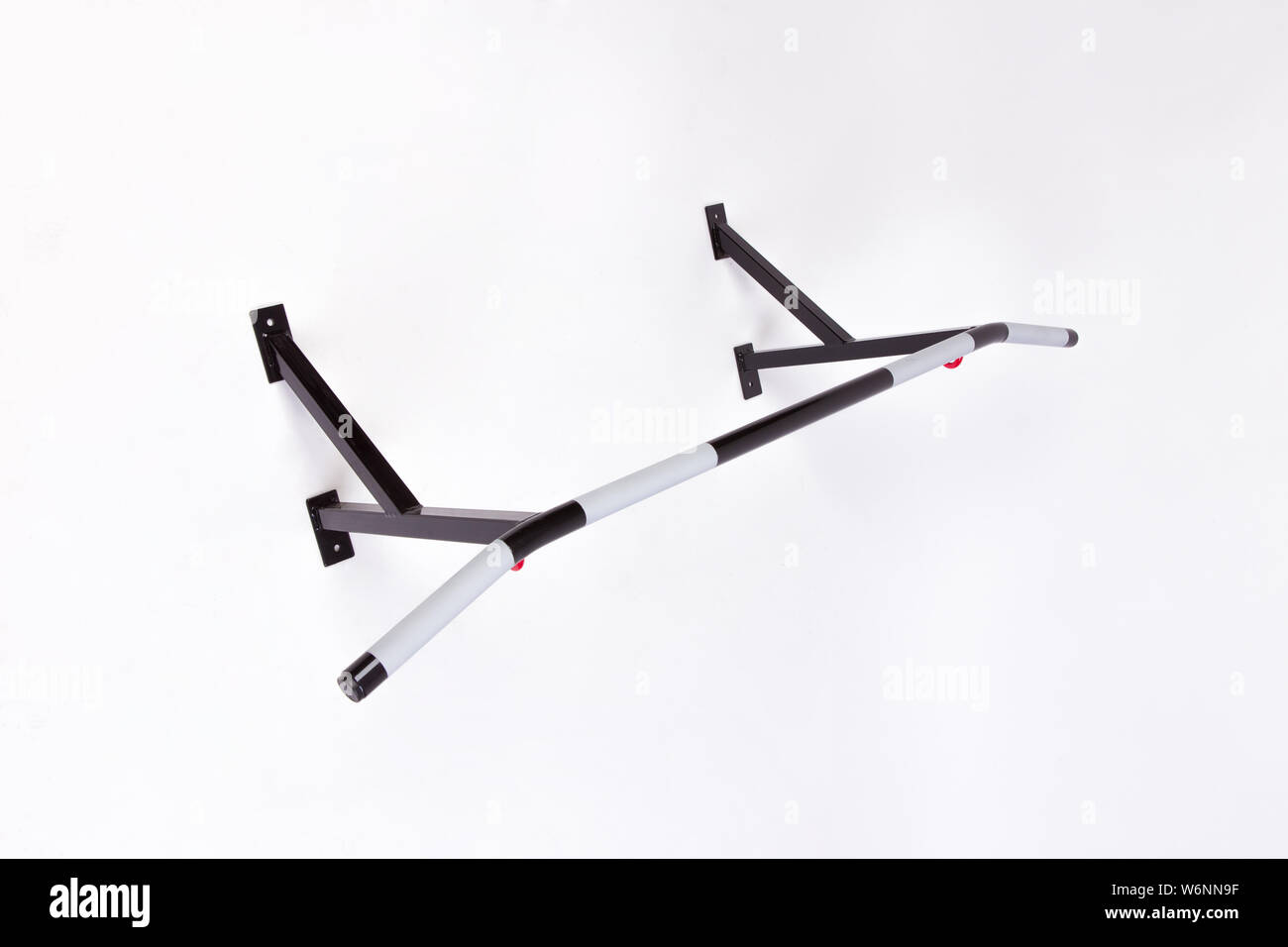 Sports wall horizontal bar isolated on white background Stock Photo Alamy