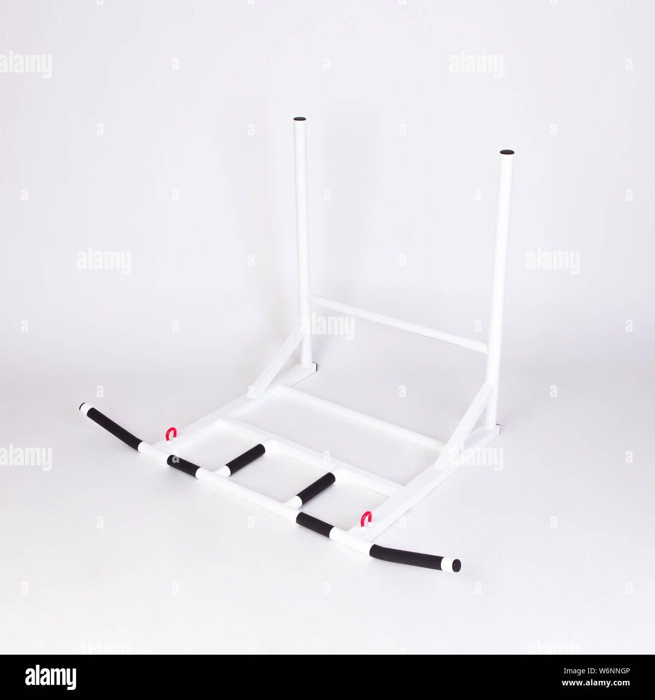 Sports wall horizontal bar isolated on white background Stock Photo Alamy