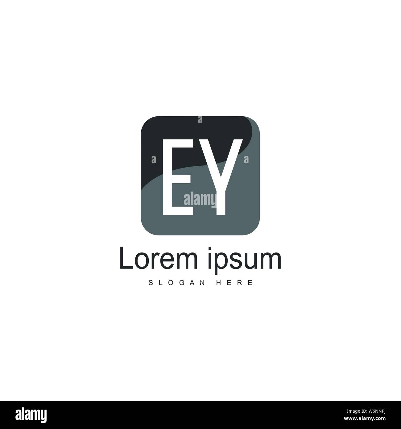 Initial EY logo template with modern frame. Minimalist EY letter logo ...