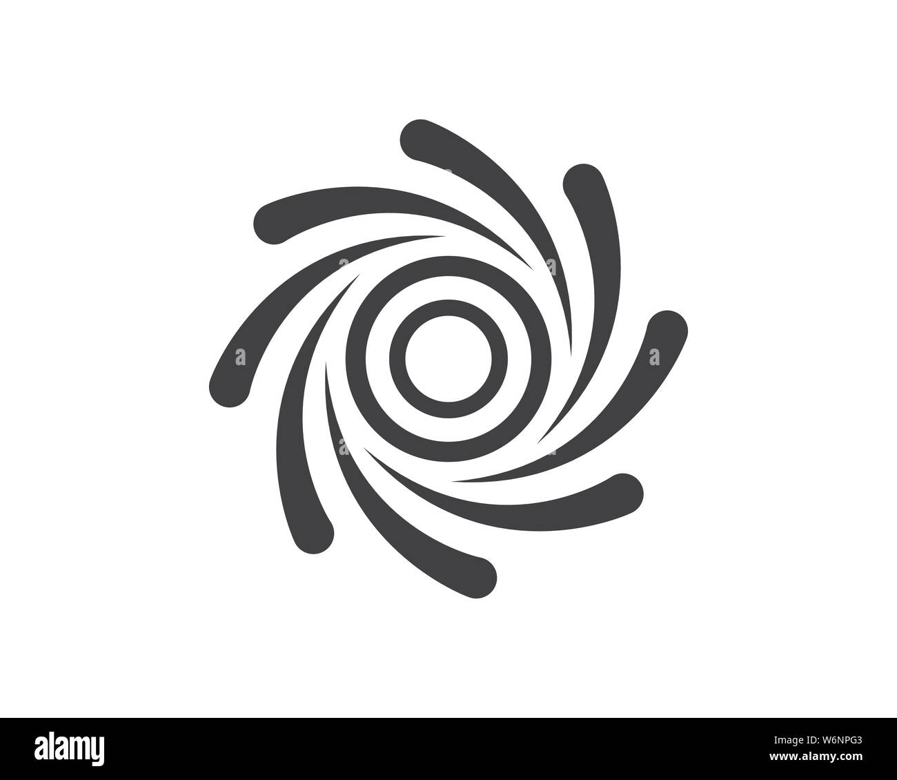 vortex logo icon wave and spiral vector template Stock Vector Image