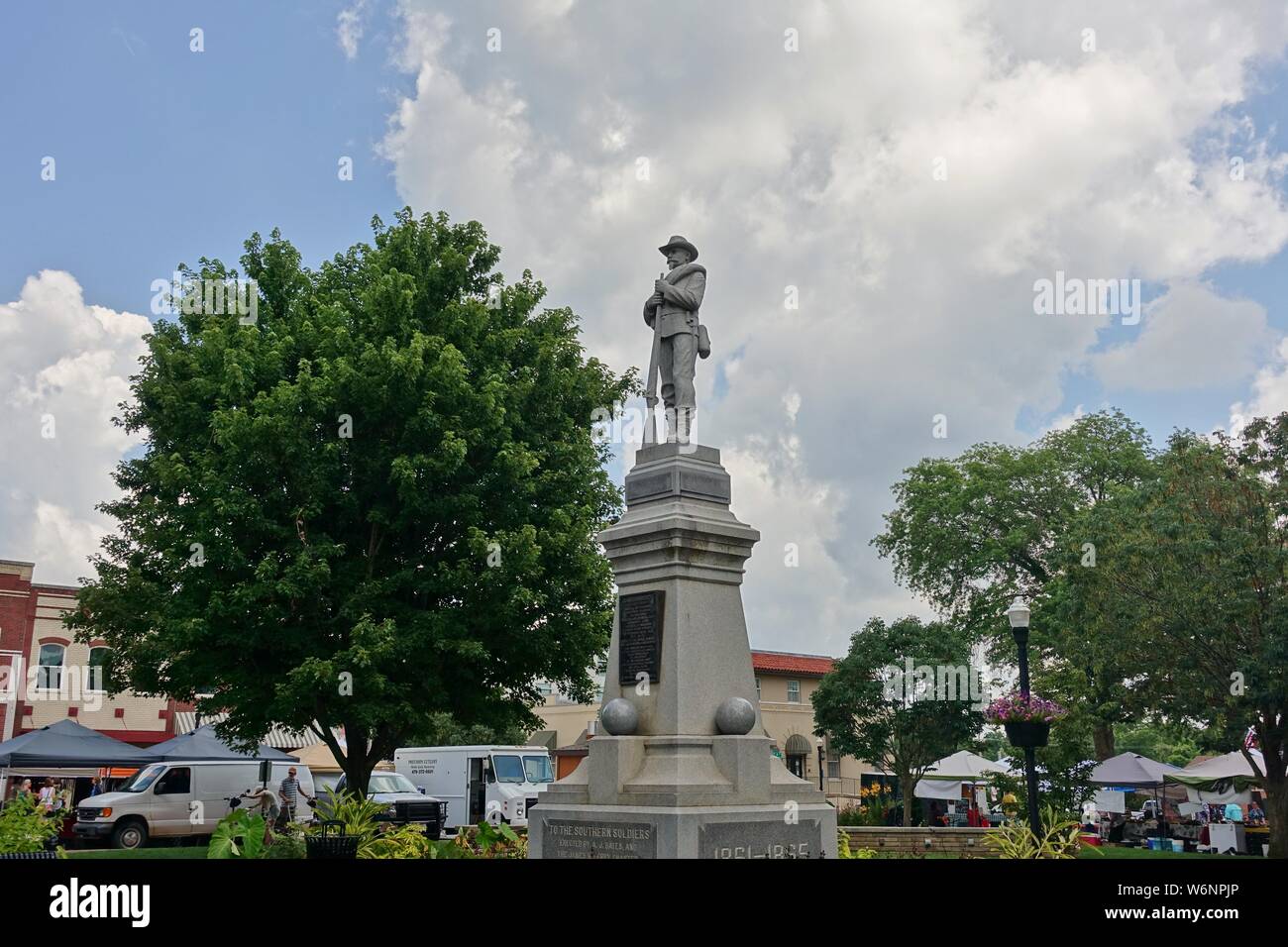 BENTONVILLE, ARKANSAS 28 JUN 2019 View of the Bentonville Confederate