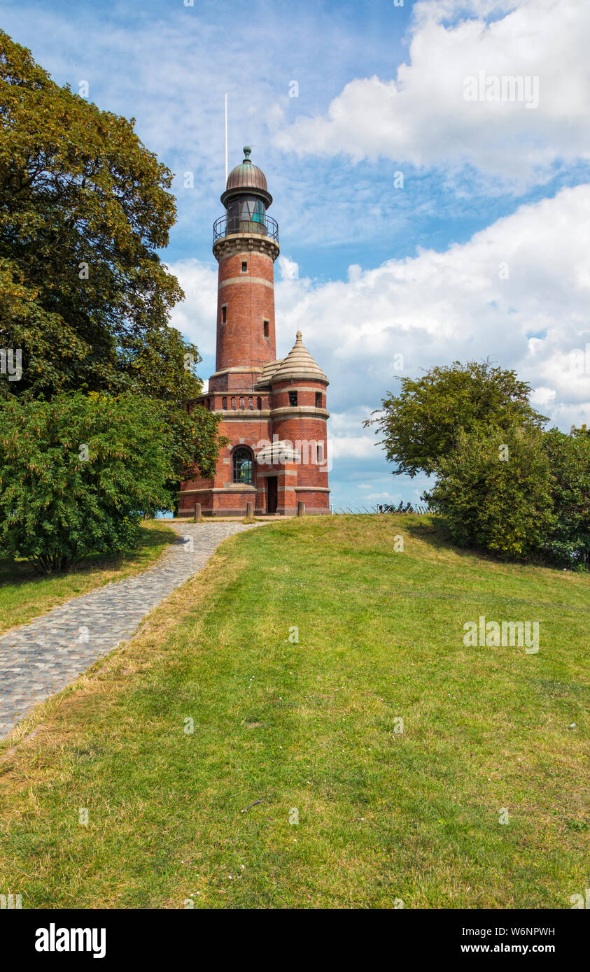 Historic lighthouse at Kiel-Holtenau, Germany Stock Photo
