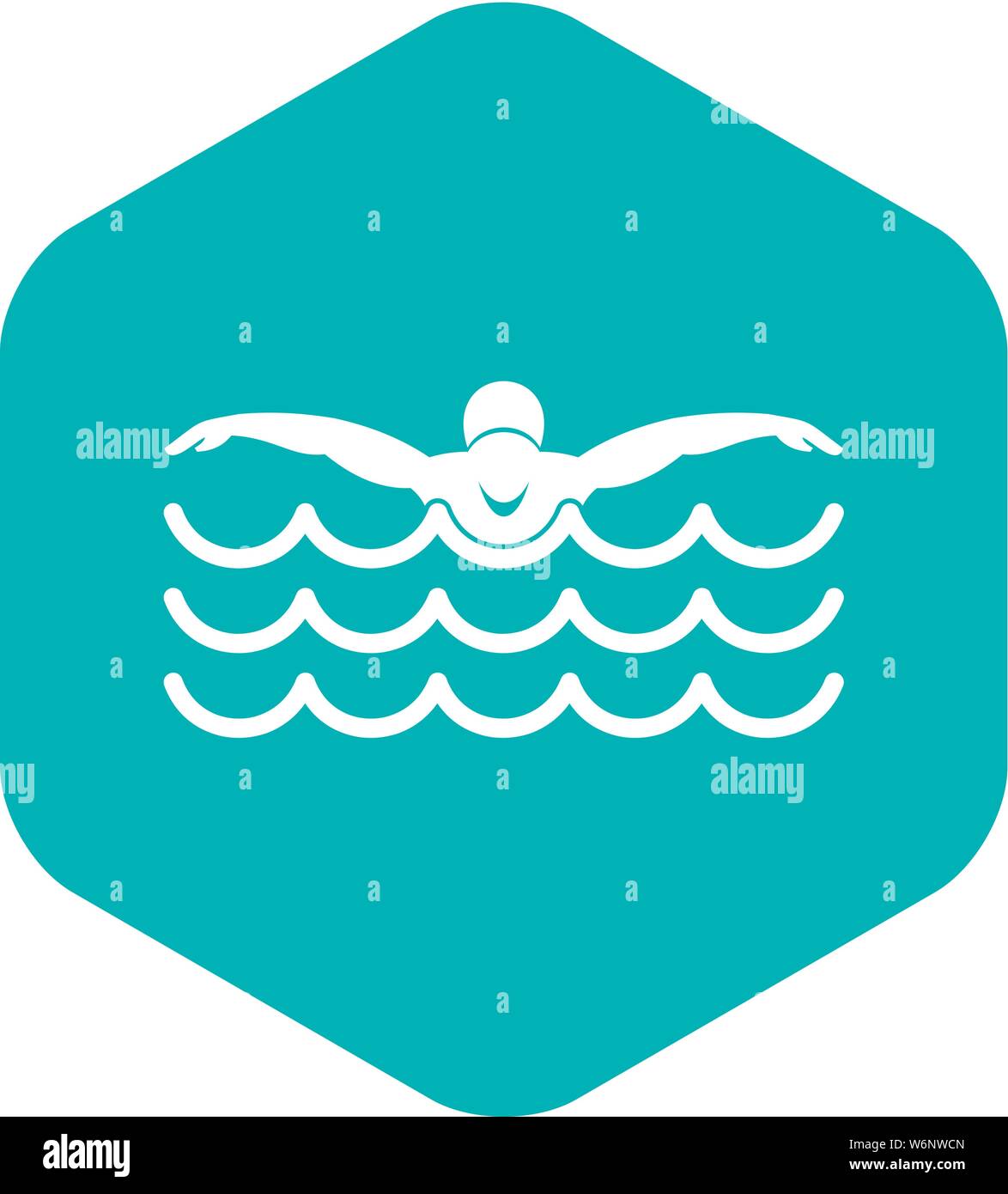 Butterfly swimmer icon, simple style Stock Vector Image & Art - Alamy