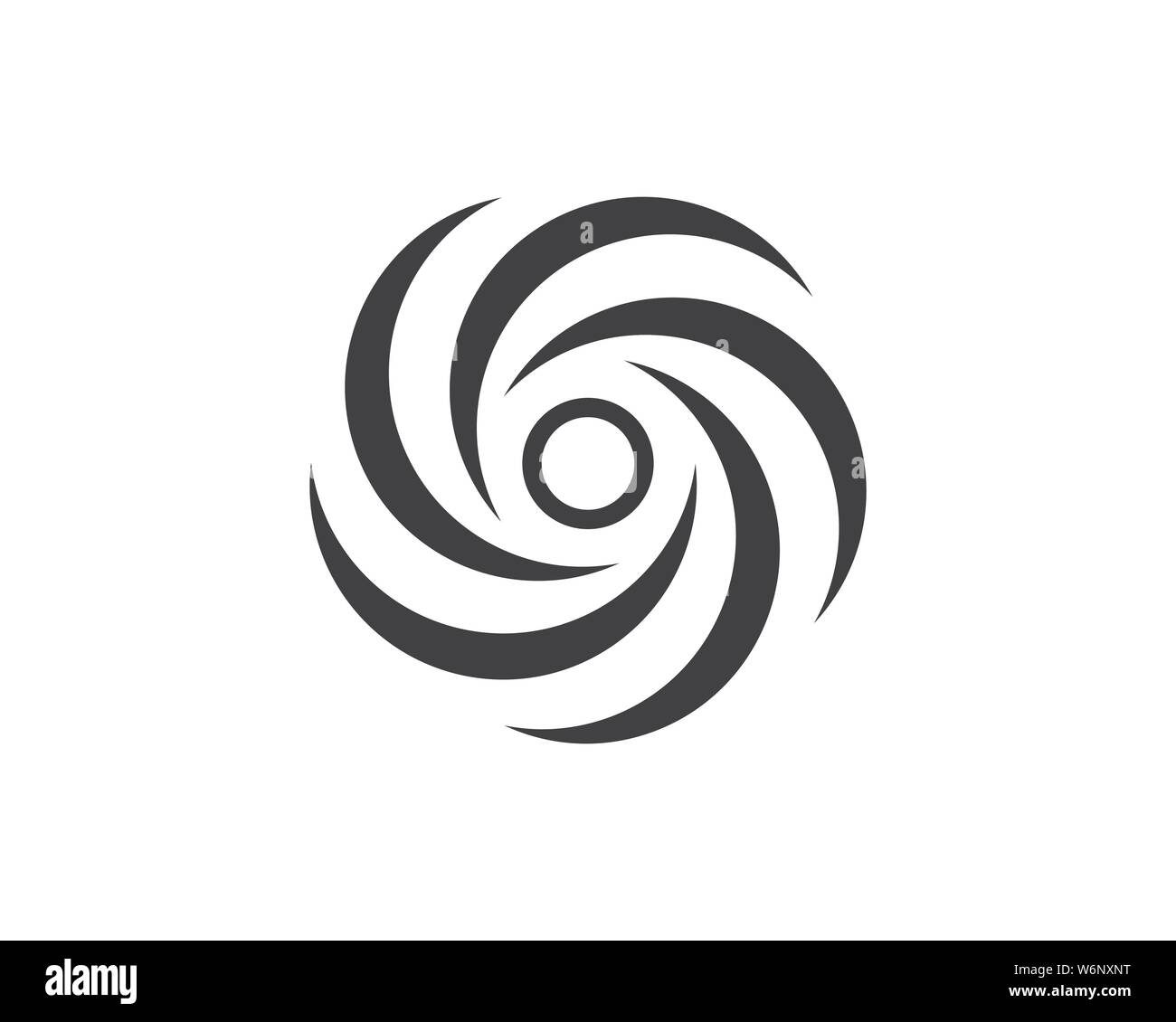 vortex logo icon wave and spiral vector template Stock Vector Image