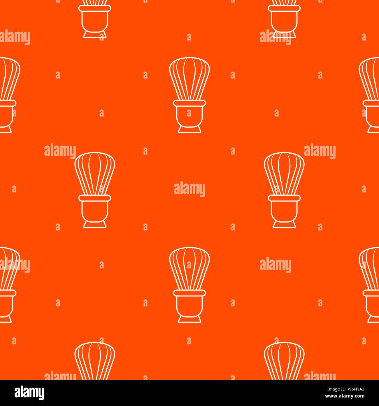 Shaving brush pattern vector orange Stock Vector
