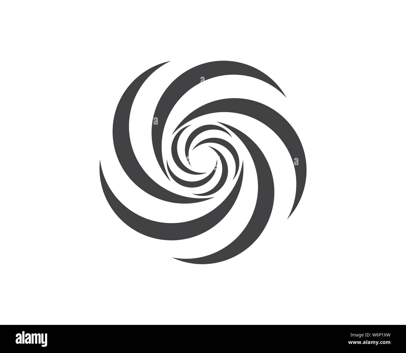 vortex logo icon wave and spiral vector template Stock Vector Image