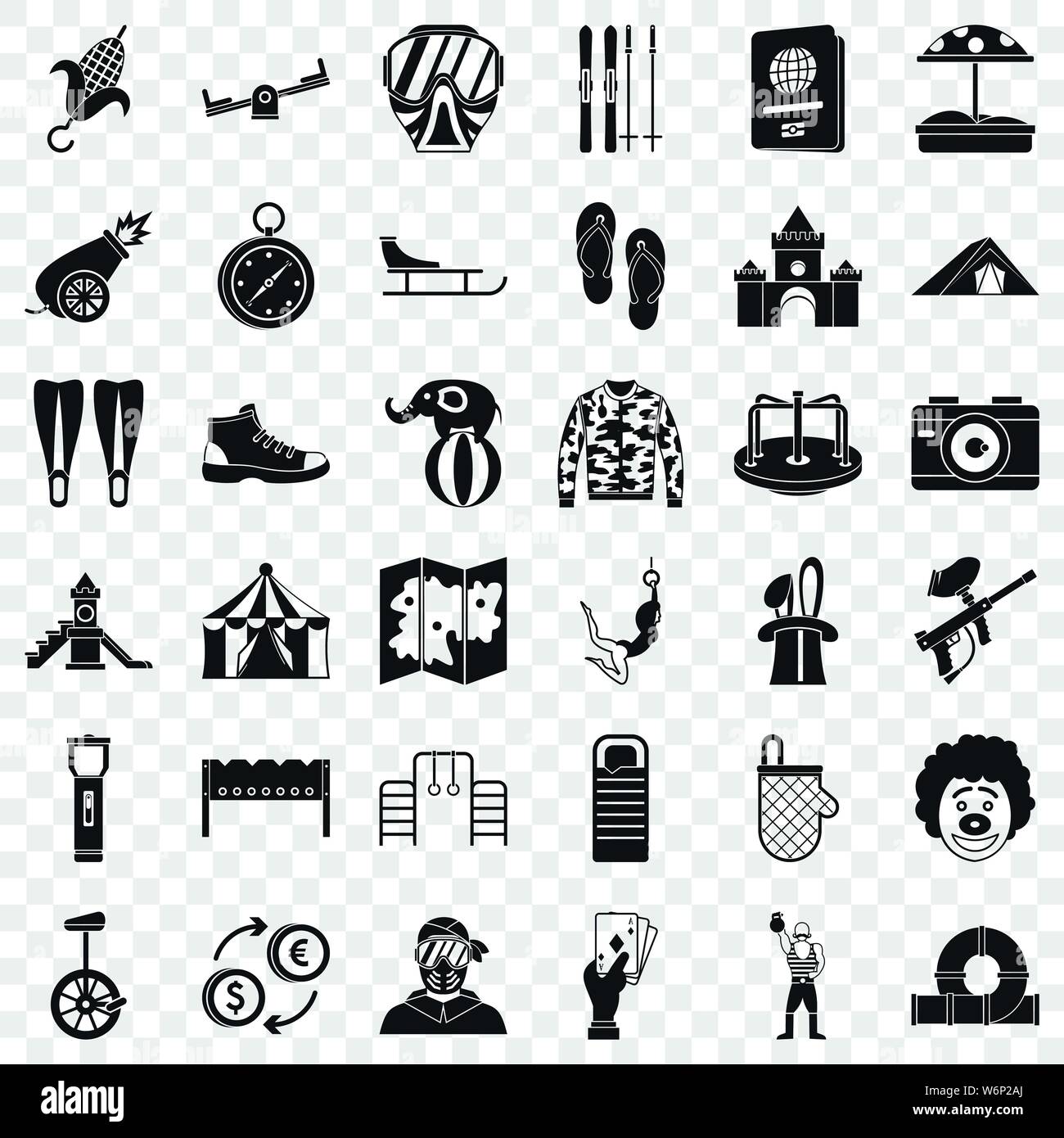 Holiday family icons set, simple style Stock Vector Image & Art - Alamy