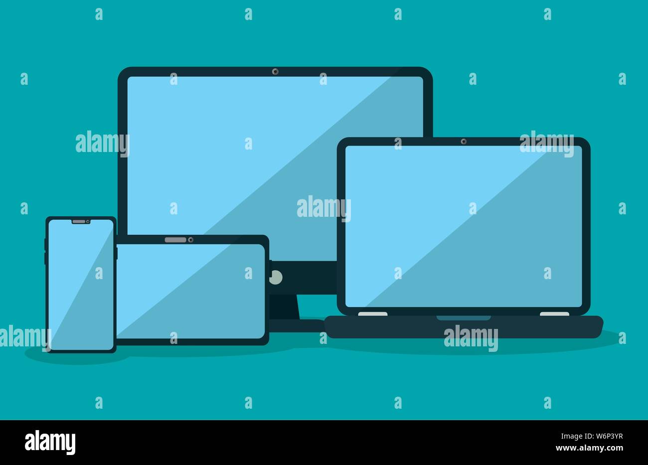 social network media flat design Stock Vector Image & Art - Alamy