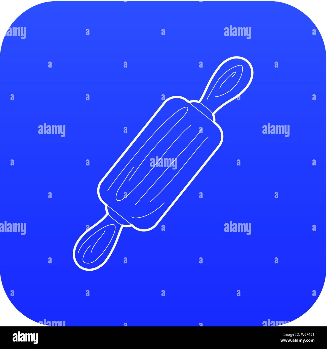 Rolling pin icon blue vector Stock Vector Image & Art Alamy