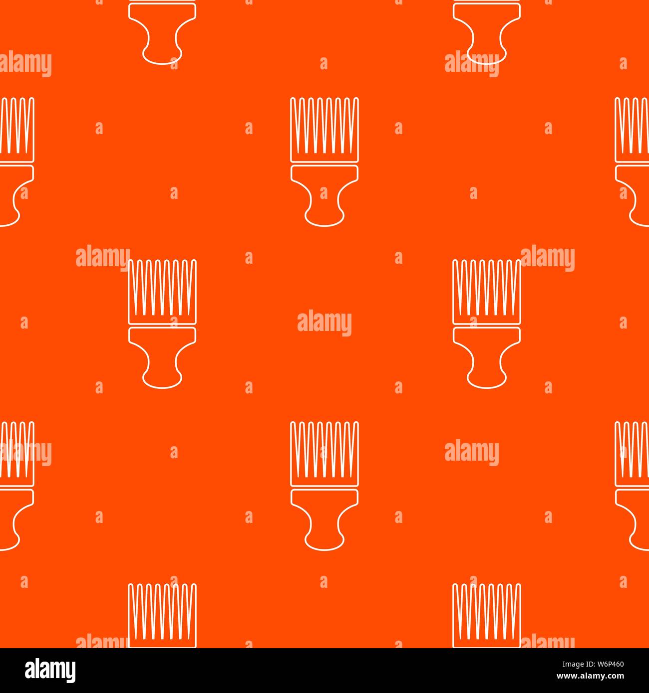 Haircut fix comb pattern vector orange Stock Vector