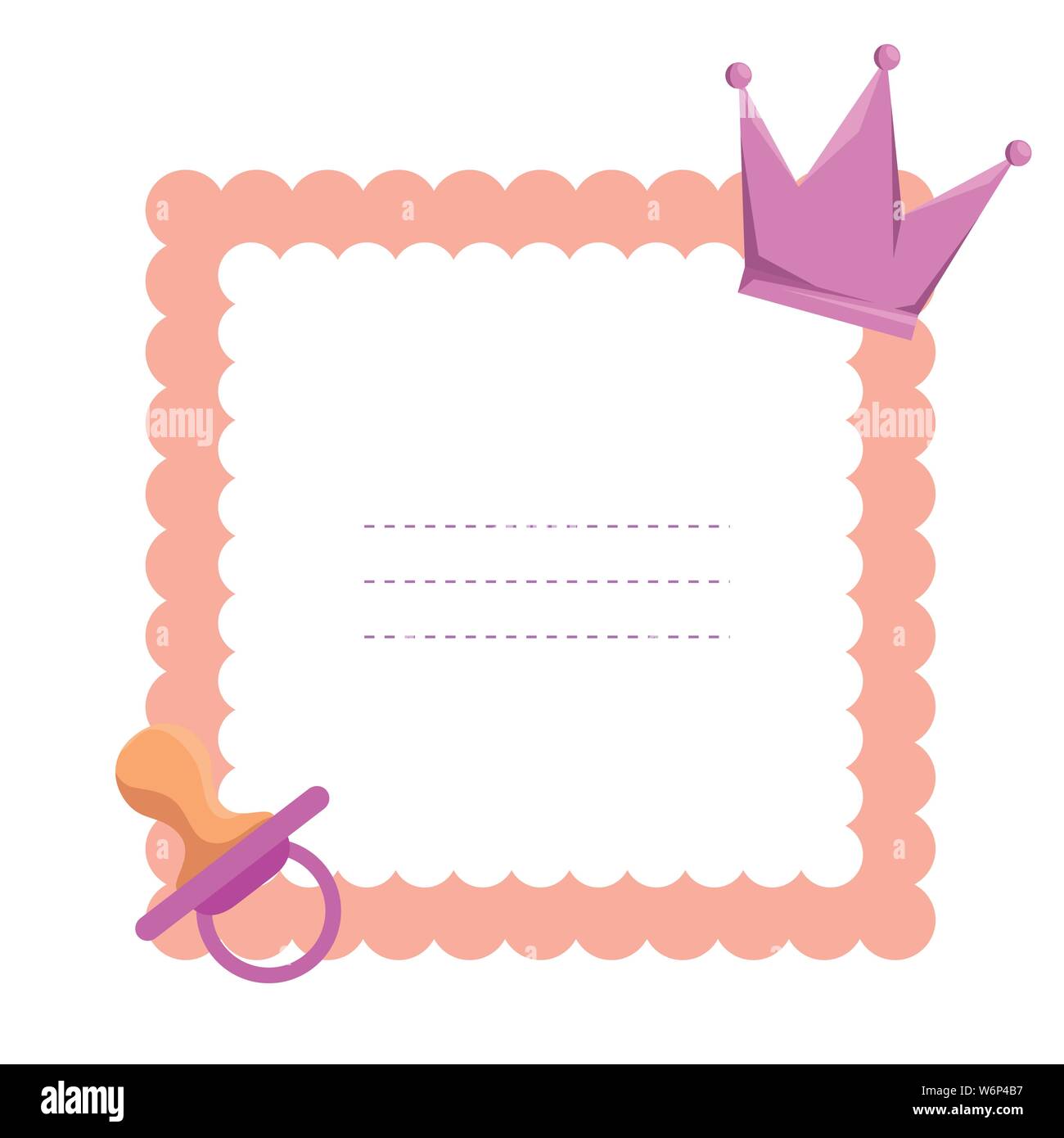 baby shower card with crown Stock Vector Image & Art - Alamy