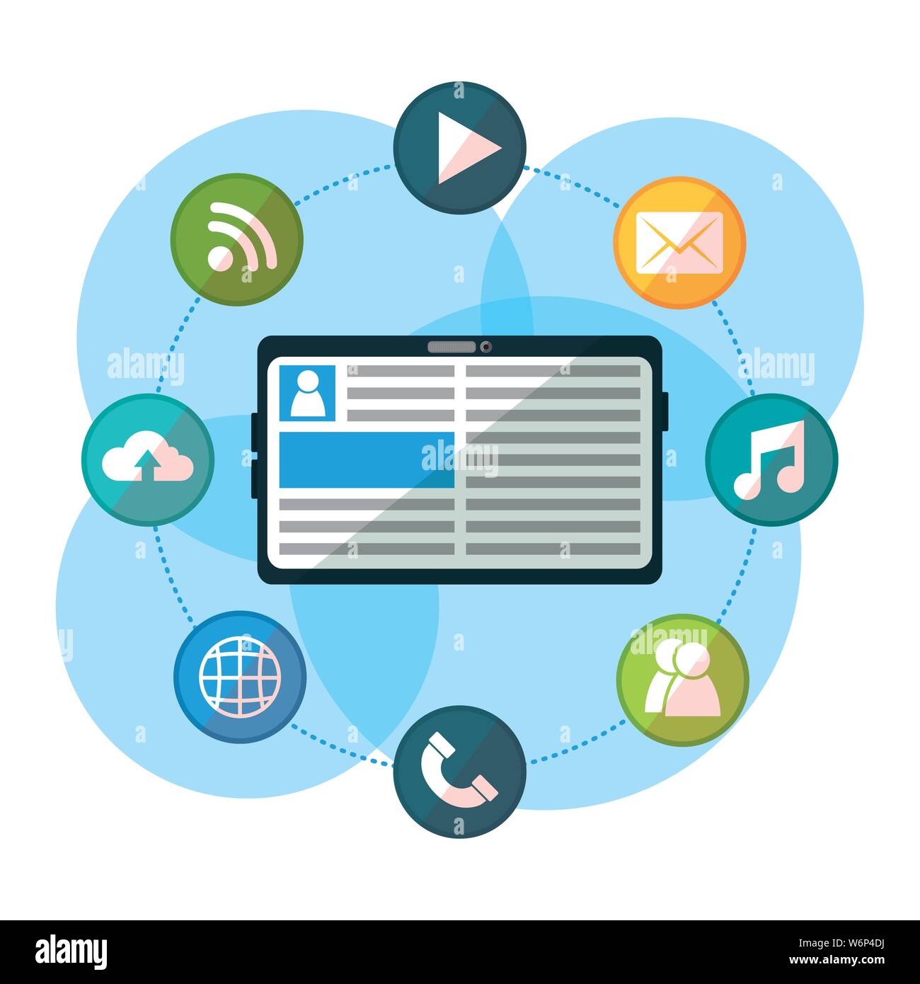 social network media flat design Stock Vector Image & Art - Alamy