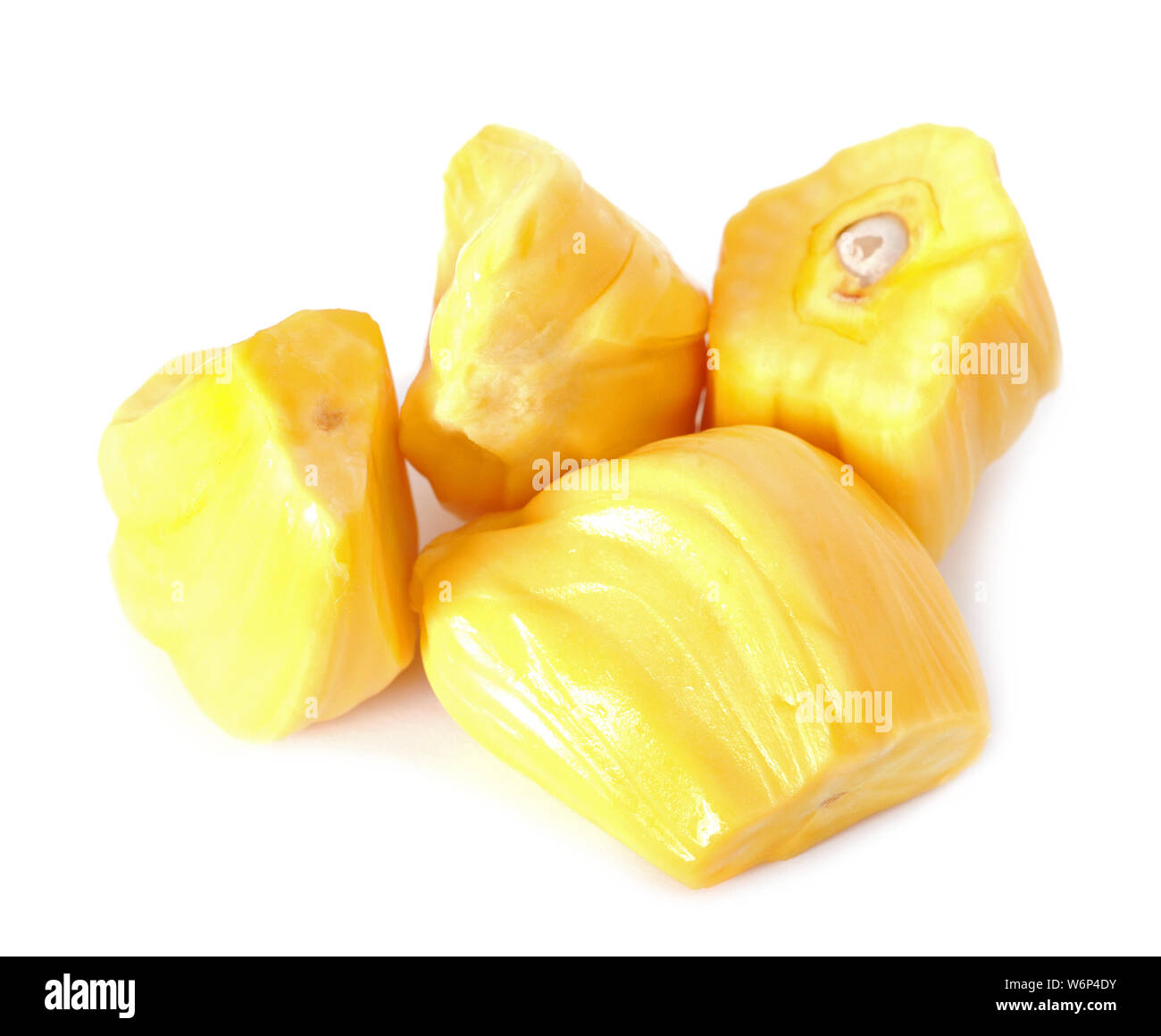a group ripe jackfruit on white background Stock Photo - Alamy
