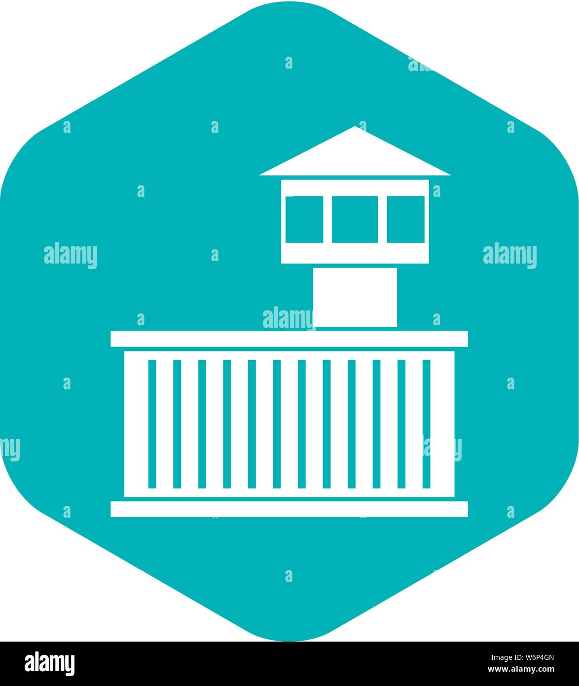 Prison tower icon, simple style Stock Vector Image & Art - Alamy
