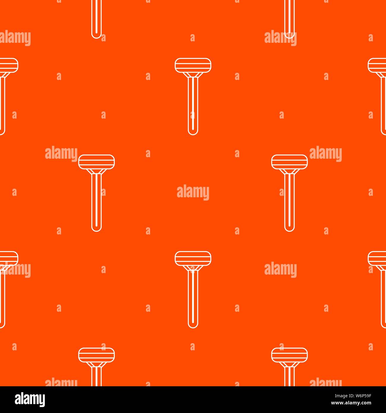 Woman razor pattern vector orange Stock Vector