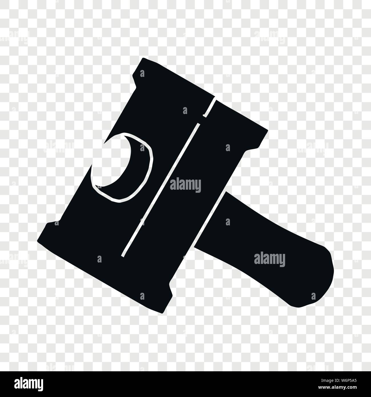 Big sledgehammer icon, simple black style Stock Vector