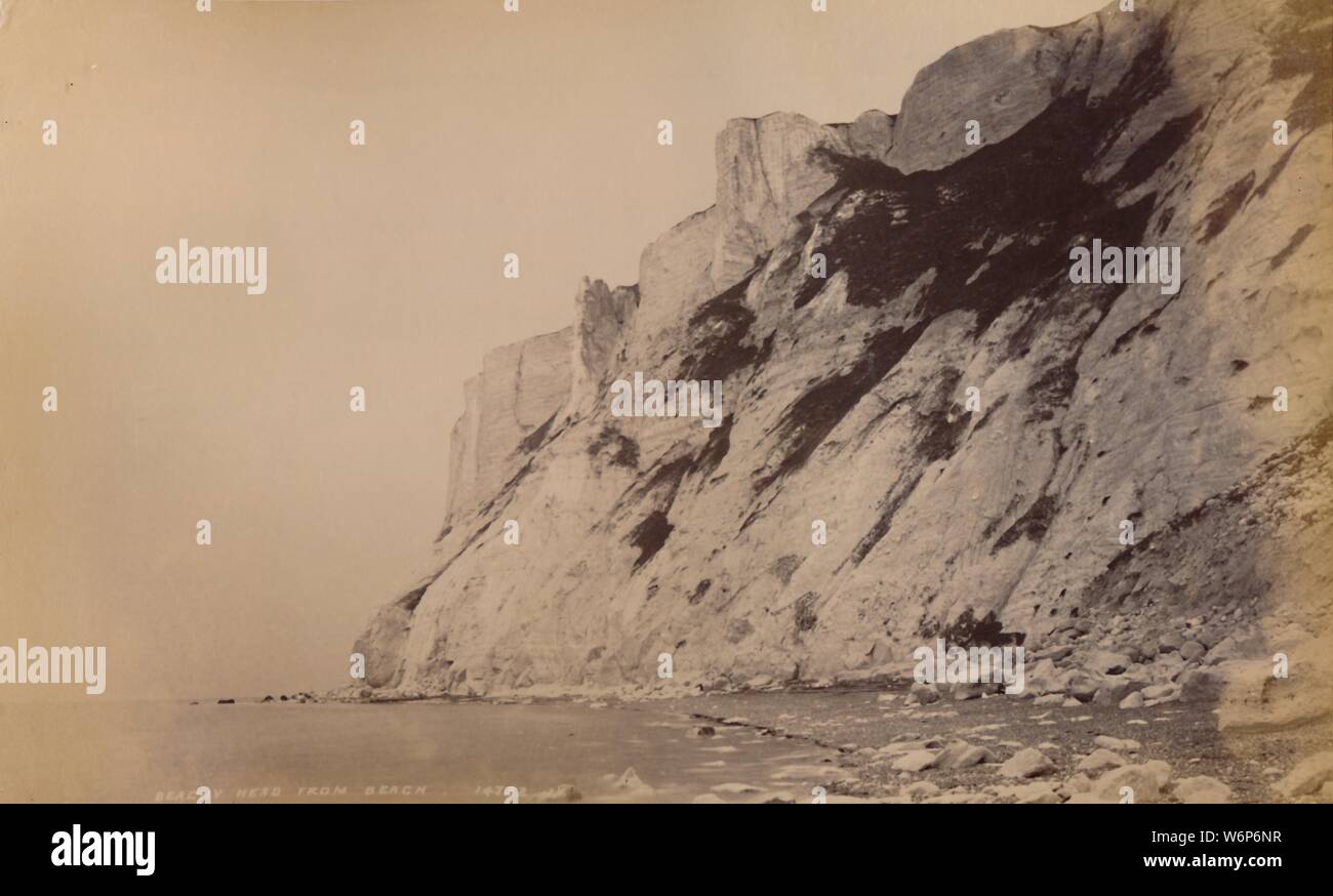 'Beachy Head from Beach', 1929. The highest chalk sea cliff in Britain