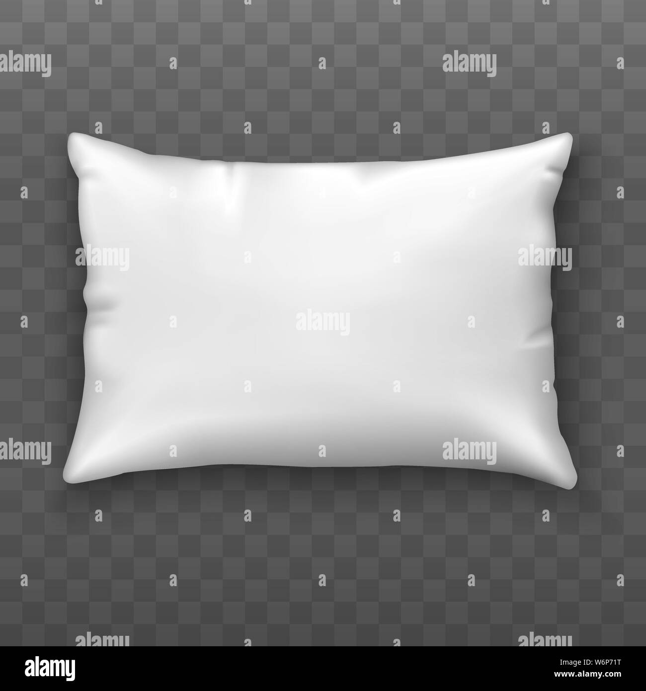 White square pillow black line Royalty Free Vector Image