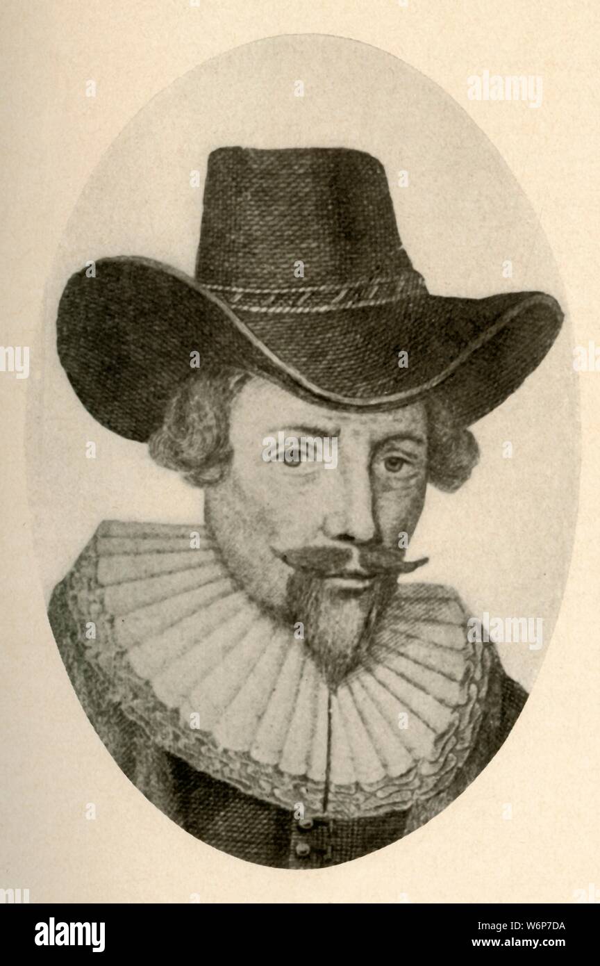'Portrait of Sir Isaac Pennington, showing the style of hat worn in the Virginia House of Burgesses. Reign of Charles I', c1650-1660, (1937). Isaac Pennington (1616-1679), English Quaker. From &quot;History of American Costume - Book One 1607-1800&quot;, by Elisabeth McClellan. [Tudor Publishing Company, New York, 1937] Stock Photo