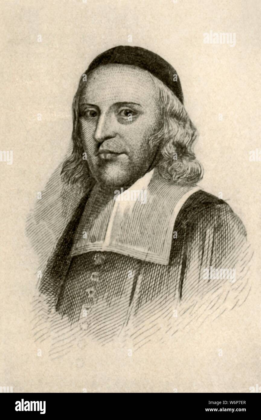 'Picture of Sir John Leverett as Governor of Massachusetts Colony', c1670, (1937). John Leverett (1616 -1679), English colonial magistrate, merchant, soldier and penultimate governor of the Massachusetts Bay Colony. From &quot;History of American Costume - Book One 1607-1800&quot;, by Elisabeth McClellan. [Tudor Publishing Company, New York, 1937] Stock Photo
