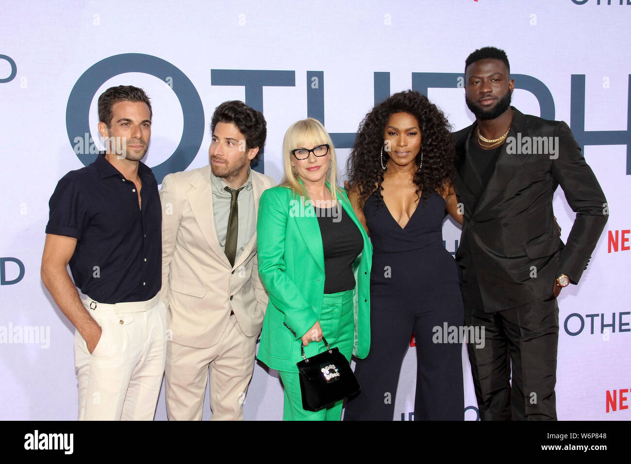 Frank De Julio, Jake Hoffman, Patricia Arquette, Angela Bassett and Sinqua  Walls at the Los Angeles Special Screening of Netflix's "Otherhood" held at  The Egyptian Theatre in Hollywood, CA, July 31, 2019.