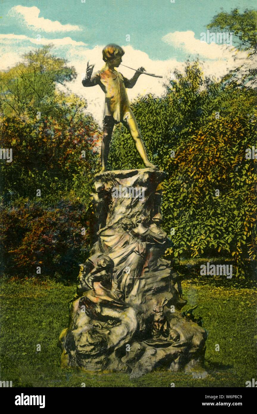 Peter Pan statue, Kensington Gardens, London, c1915. Frampton's