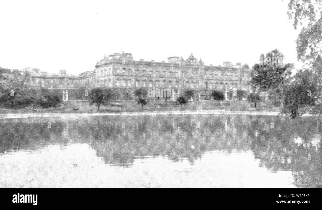 Buckingham Palace At The Time Of Victoria 1901 View Of Buckingham Palace In London Viewed Across An Ornamental Lake During The Reign Of Queen Victoria 1837 1901 Acquired By George Iii In 1761