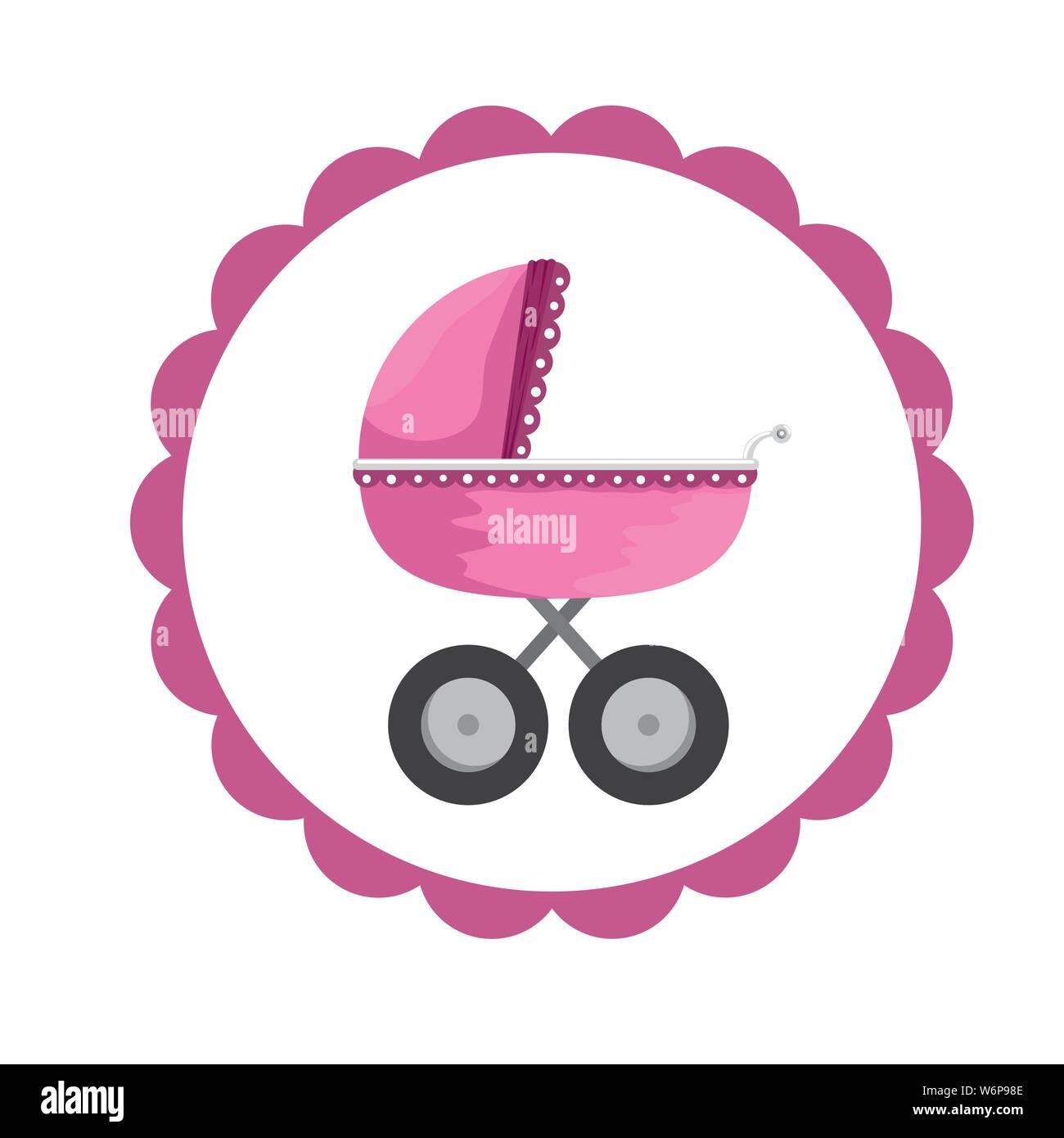 baby shower card with baby cart Stock Vector Image & Art - Alamy