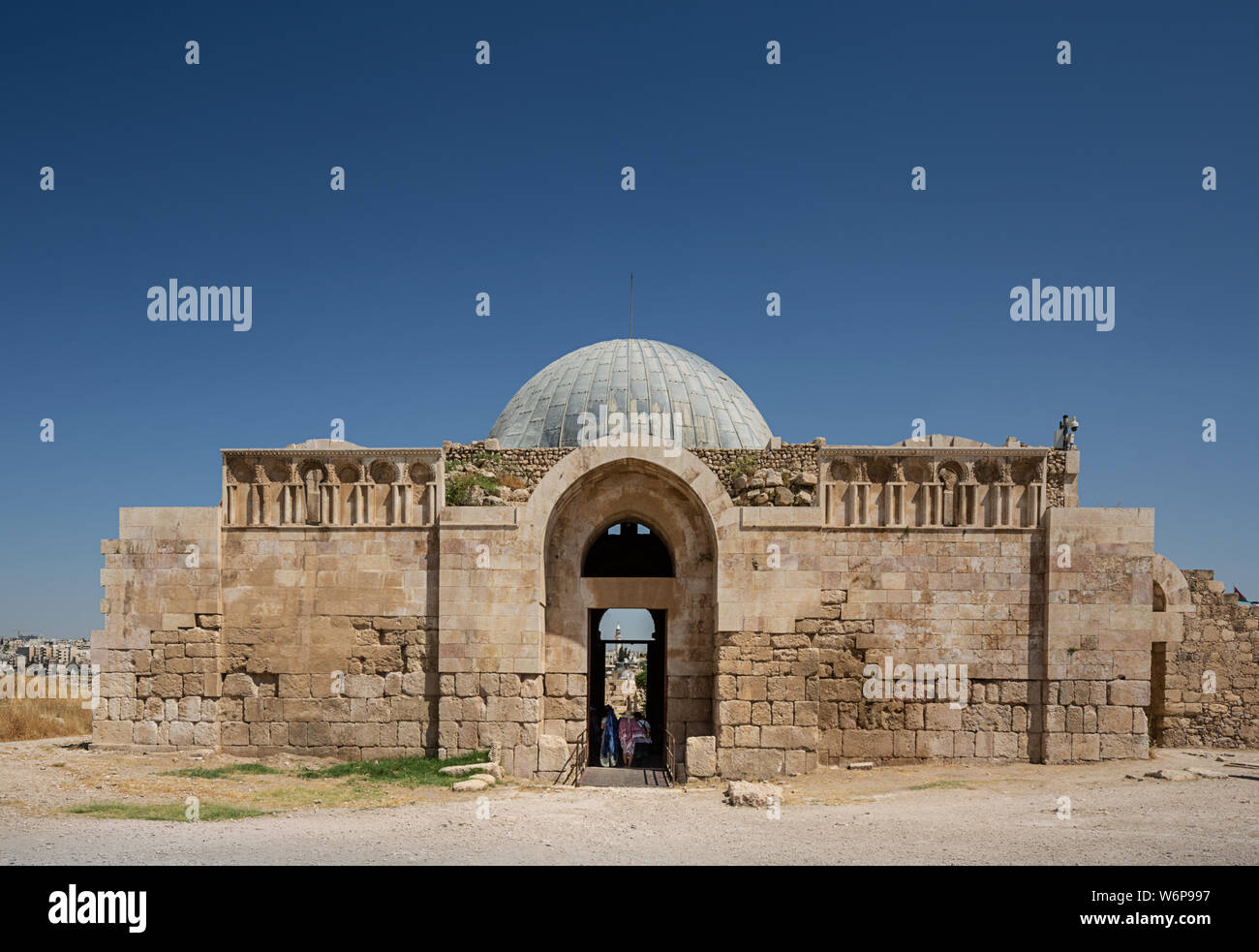 Umayyad Palace at The Citadel in Amman, Jordan Stock Photo