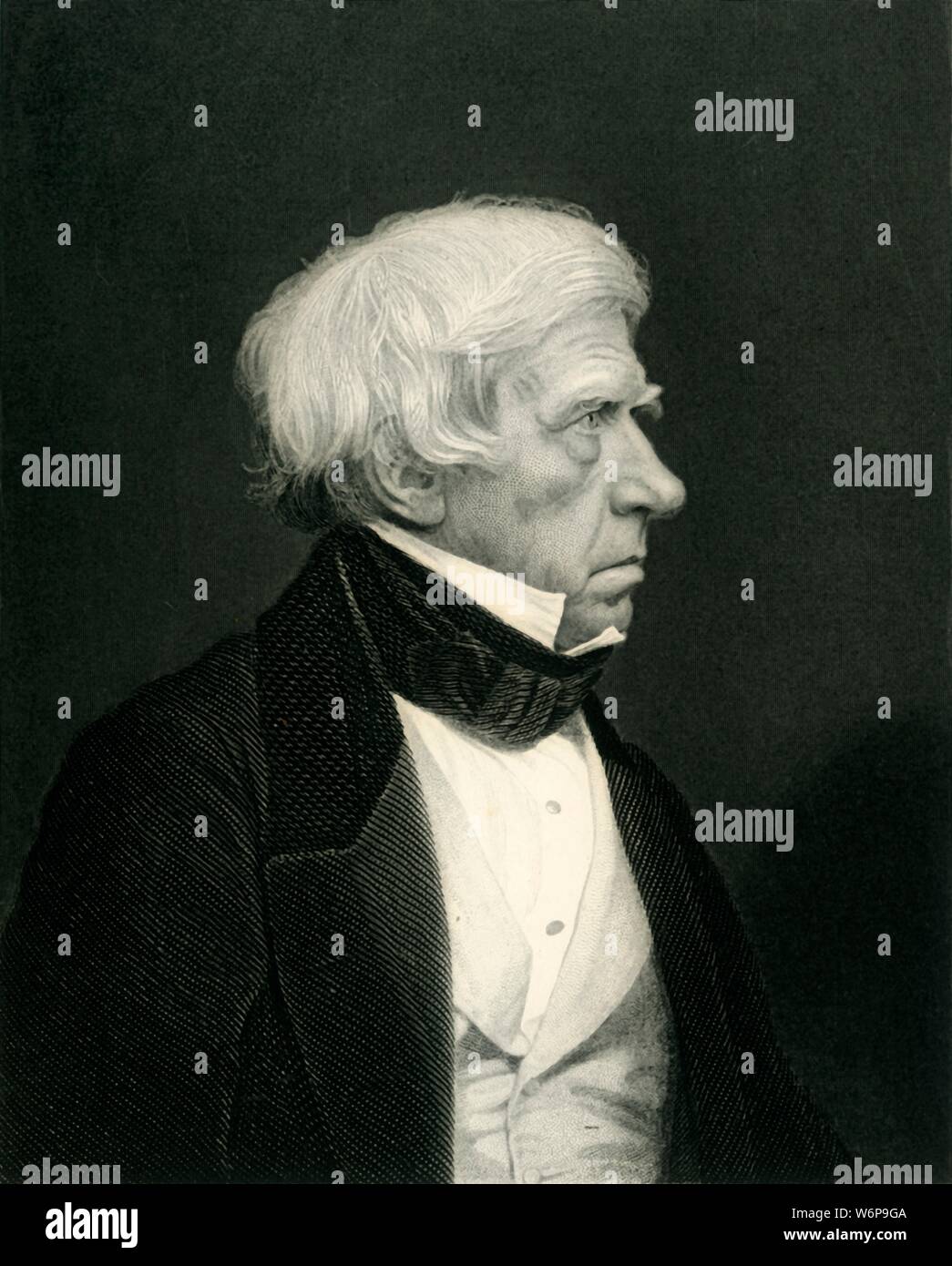 'Lord Brougham', c1840, (c1884). Henry Peter Brougham, 1st Baron Brougham and Vaux, (1778-1868), British statesman educated at Royal High School, Edinburgh and Edinburgh University. Lord High Chancellor during reign of William IV, played a prominent role in the Reform Act 1832 and Slavery Abolition Act 1833. From &quot;Leaders of the Senate: A Biographical History of the Rise and Development of the British Constitution, Vol. II.&quot;, by Alexander Charles Ewald, F.S.A. [William Mackenzie, London, Edinburgh &amp; Berlin] Stock Photo