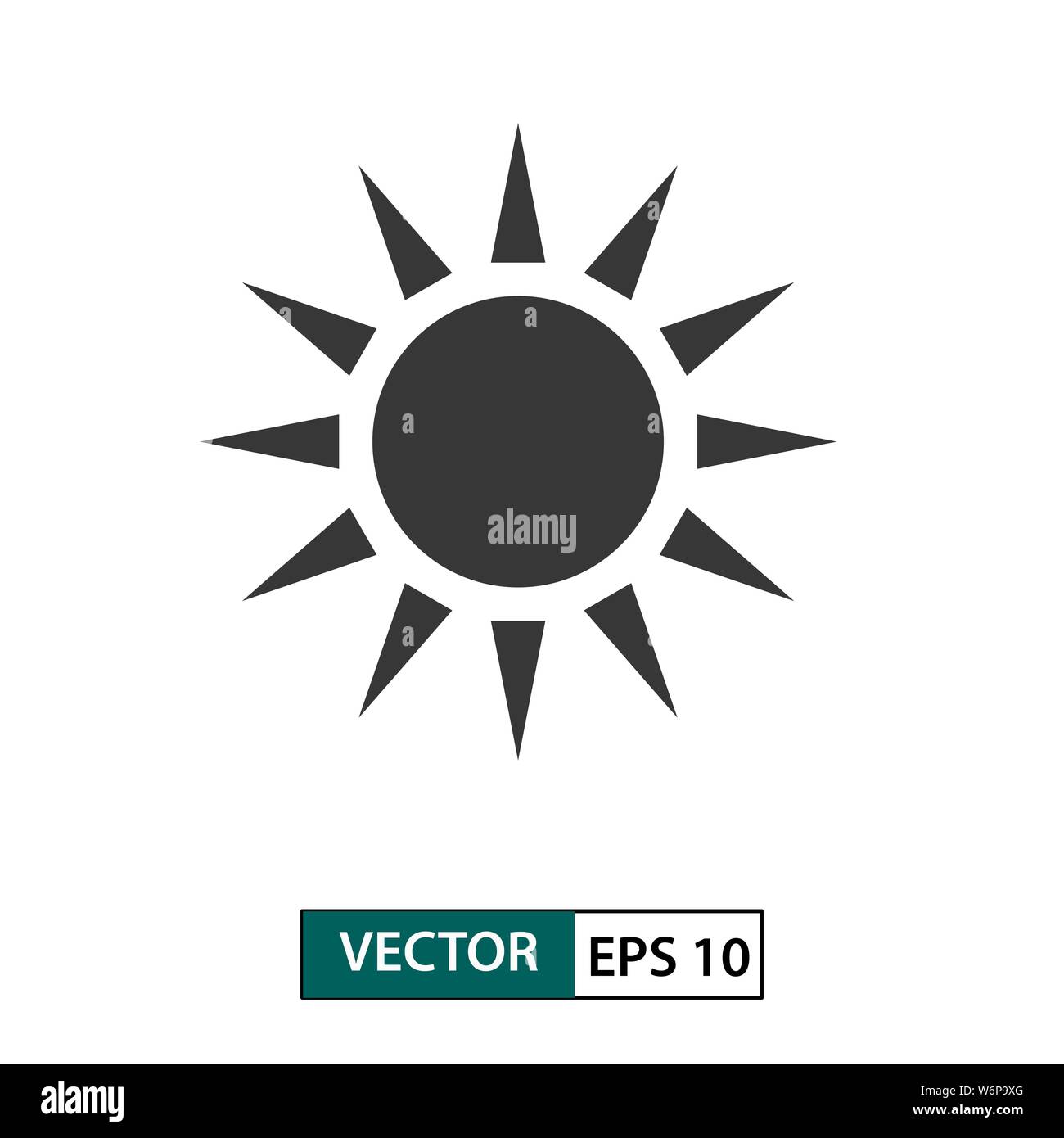 Sunny day weather vector icon. isolated on white background. Vector illustration EPS 10 Stock Vector