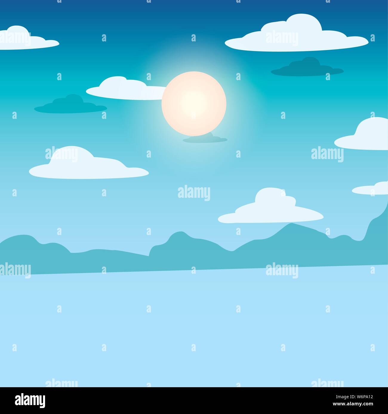 summer time vacation flat design vector illustration Stock Vector Image ...