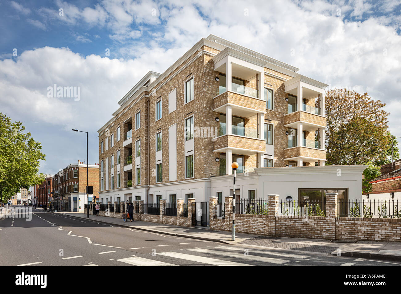 Mackenzie Trench House in Lillie Road, Fulham, London Stock Photo