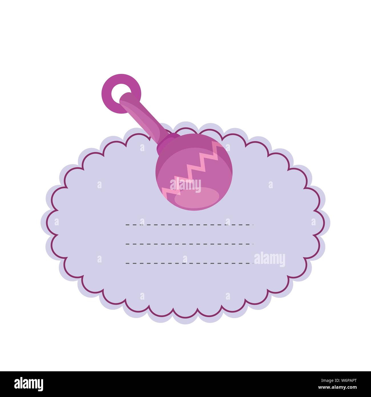 baby shower card with jingle bell Stock Vector Image & Art Alamy