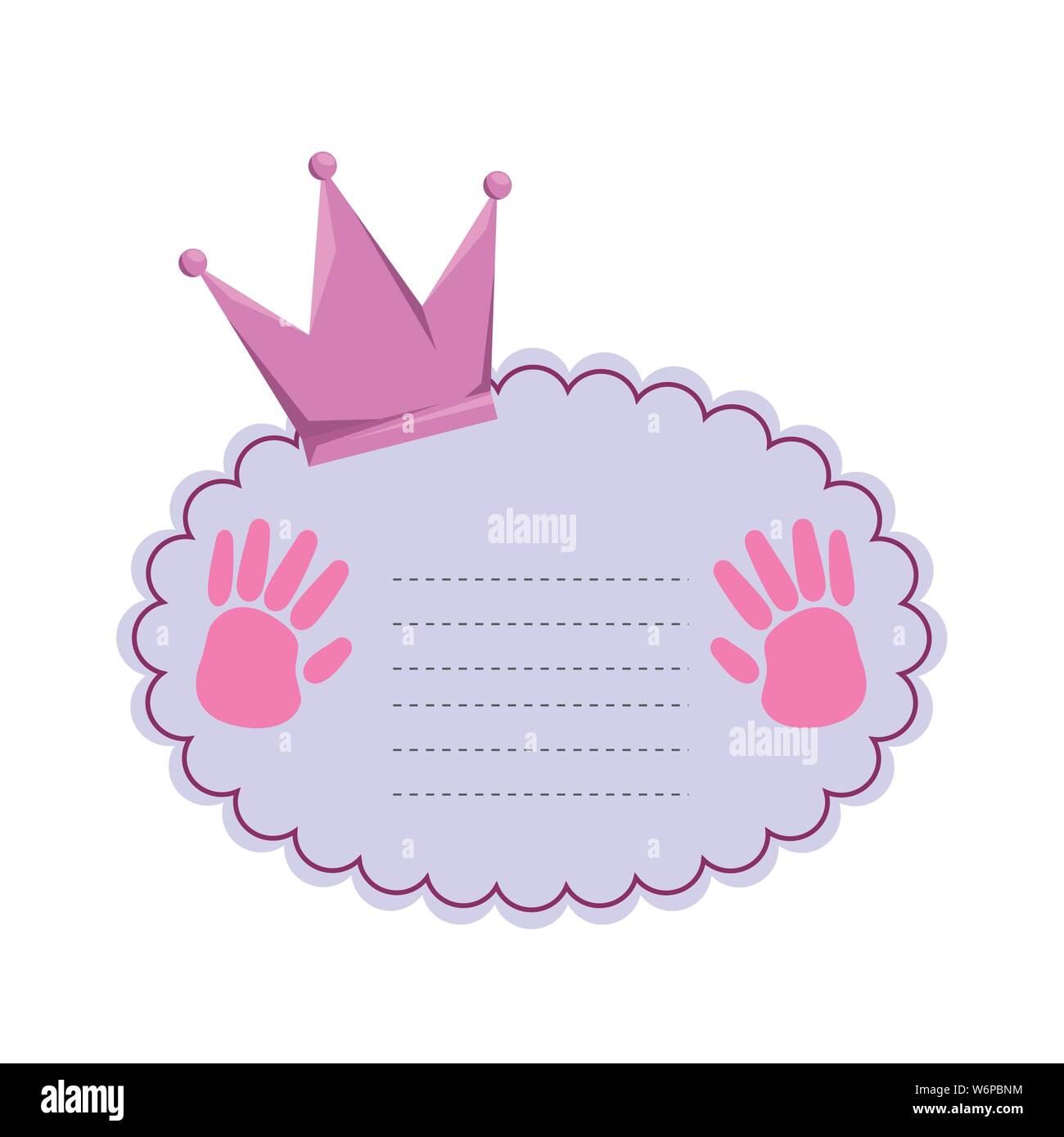 baby shower card with crown Stock Vector Image & Art - Alamy