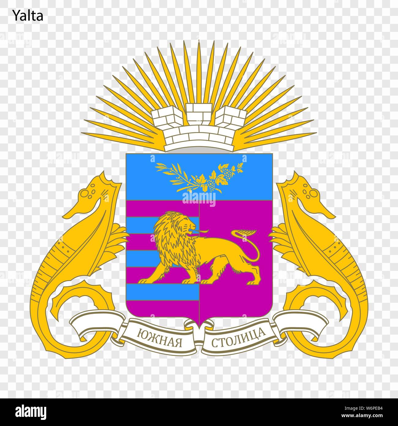 Emblem of Yalta. City of Russia. Vector illustration Stock Vector Image ...